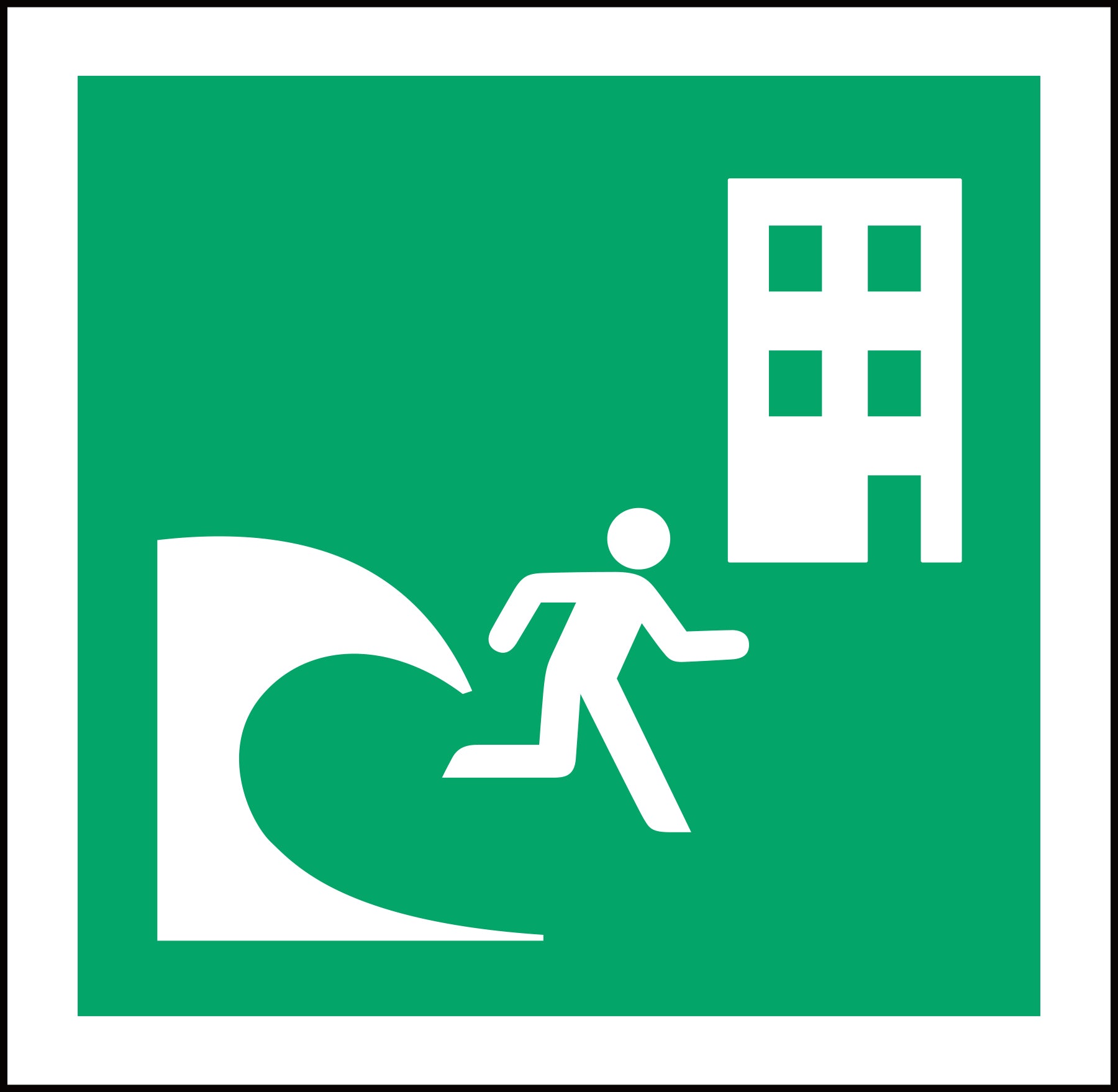 ＪＩＳピクトサイン 津波避難ビル １５０角 – GREEN CROSS-select 工事現場の安全対策用品なら