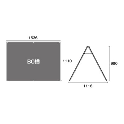 ポスター用スタンド看板マグネジ　Ｂ０ヨコロー　両面　ブラック　ＰＳＳＫＭＮ－Ｂ０ＹＬＲＢ