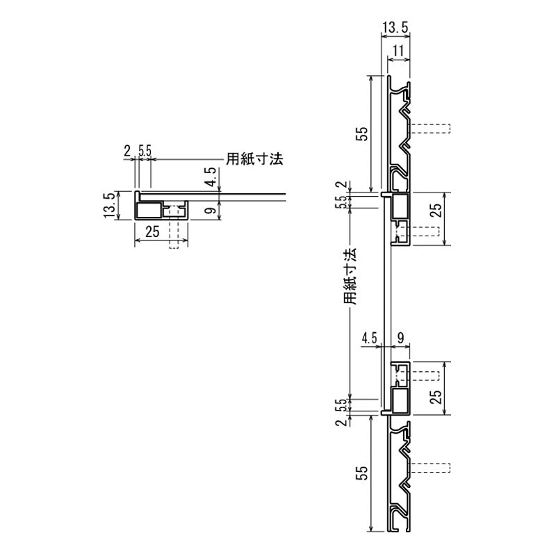 アルモード　掲示ボード　６９６　シルバー／ボードピンク　屋内用　Ｗ１８００×Ｈ１０１０　６９６Ｃ－Ｐ