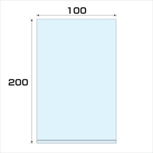 ポリプロピレン袋（ＰＰ）厚み０．０３　１０００枚　幅１００ｘ長さ２００ｍｍ