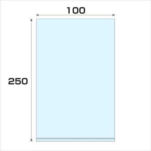 ポリプロピレン袋（ＰＰ）厚み０．０３　１０００枚　幅１００ｘ長さ２５０ｍｍ