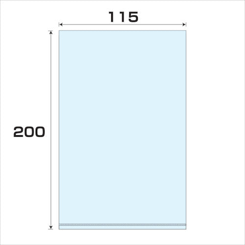 ポリプロピレン袋（ＰＰ）厚み０．０３　１０００枚　幅１１５ｘ長さ２００ｍｍ