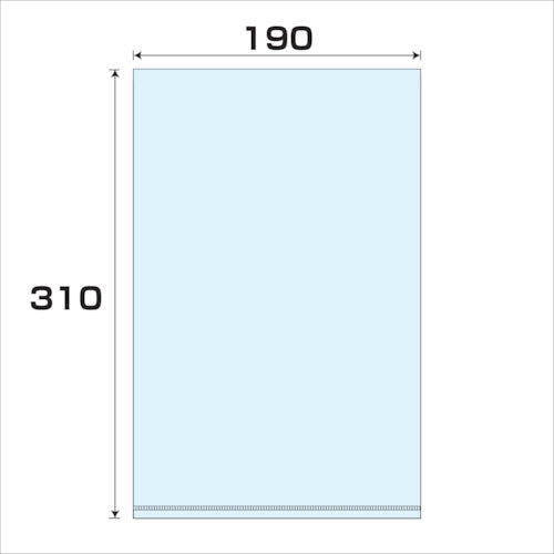 ポリプロピレン袋（ＰＰ）厚み０．０３　１０００枚　幅１９０ｘ長さ３１０ｍｍ