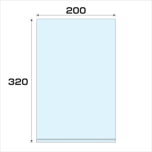 ポリプロピレン袋（ＰＰ）厚み０．０３　１０００枚　幅２００ｘ長さ３２０ｍｍ