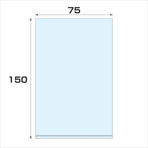 ポリプロピレン袋（ＰＰ）厚み０．０４　１０００枚　幅７５ｘ長さ１５０ｍｍ