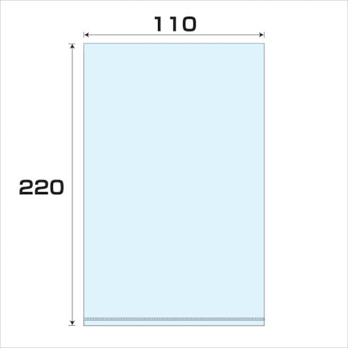 ポリプロピレン袋（ＰＰ）厚み０．０４　１０００枚　幅１１０ｘ長さ２２０ｍｍ