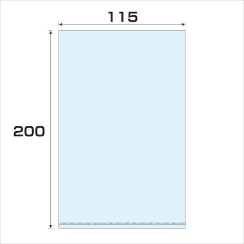 ポリプロピレン袋（ＰＰ）厚み０．０４　１０００枚　幅１１５ｘ長さ２００ｍｍ