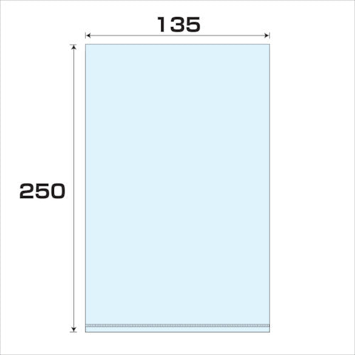 ポリプロピレン袋（ＰＰ）厚み０．０４　１０００枚　幅１３５ｘ長さ２５０ｍｍ