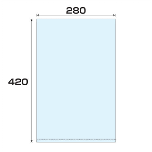 ポリプロピレン袋（ＰＰ）厚み０．０４　５００枚　幅２８０ｘ長さ４２０ｍｍ