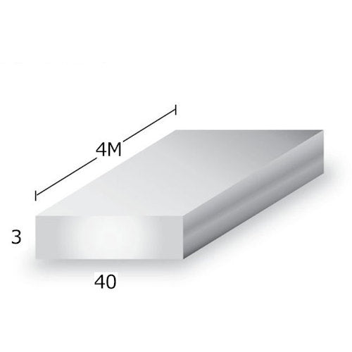 アルミフラットバー　アルマイト付　ｔ３Ｘ４０Ｘ４ｍ　シルバー