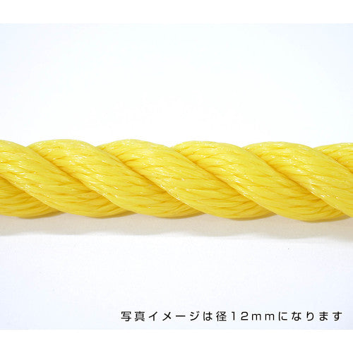 ポリエチレンロープ　黄　３ｍｍ　２００ｍ巻