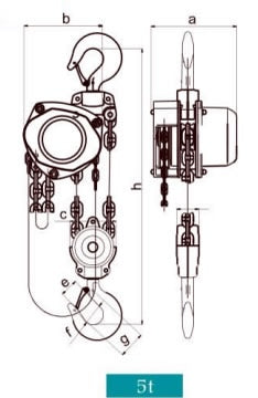 変速ギア式チェーンホイスト　５．０ｔ　揚程　３ｍ