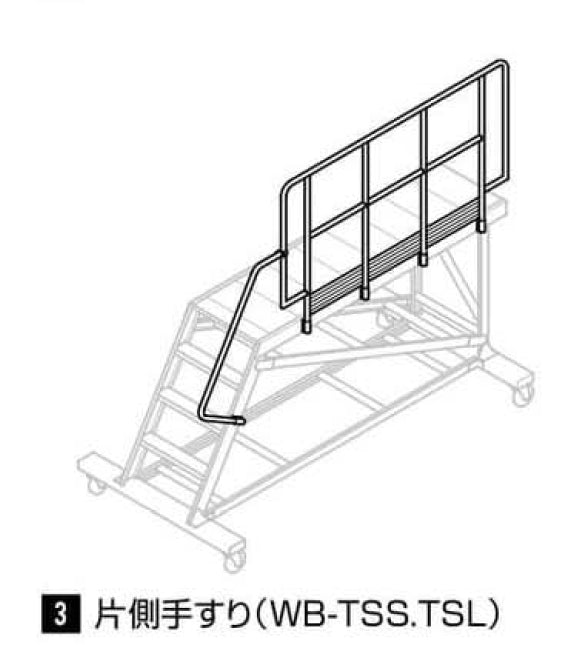 【要送料見積あり】WB-10a/13a用　片側手すり（Ｓ）　WB-TSS