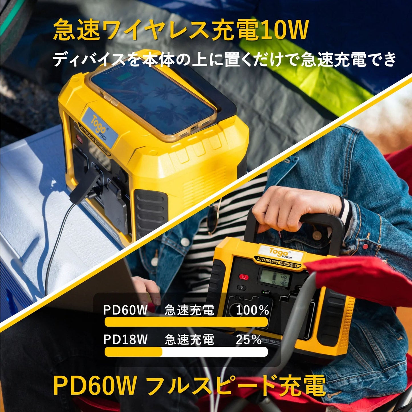 ＴｏｇｏＰｏｗｅｒ　ＡＤＶＡＮＣＥ５００　ポータブル電源　防災安全協会推奨