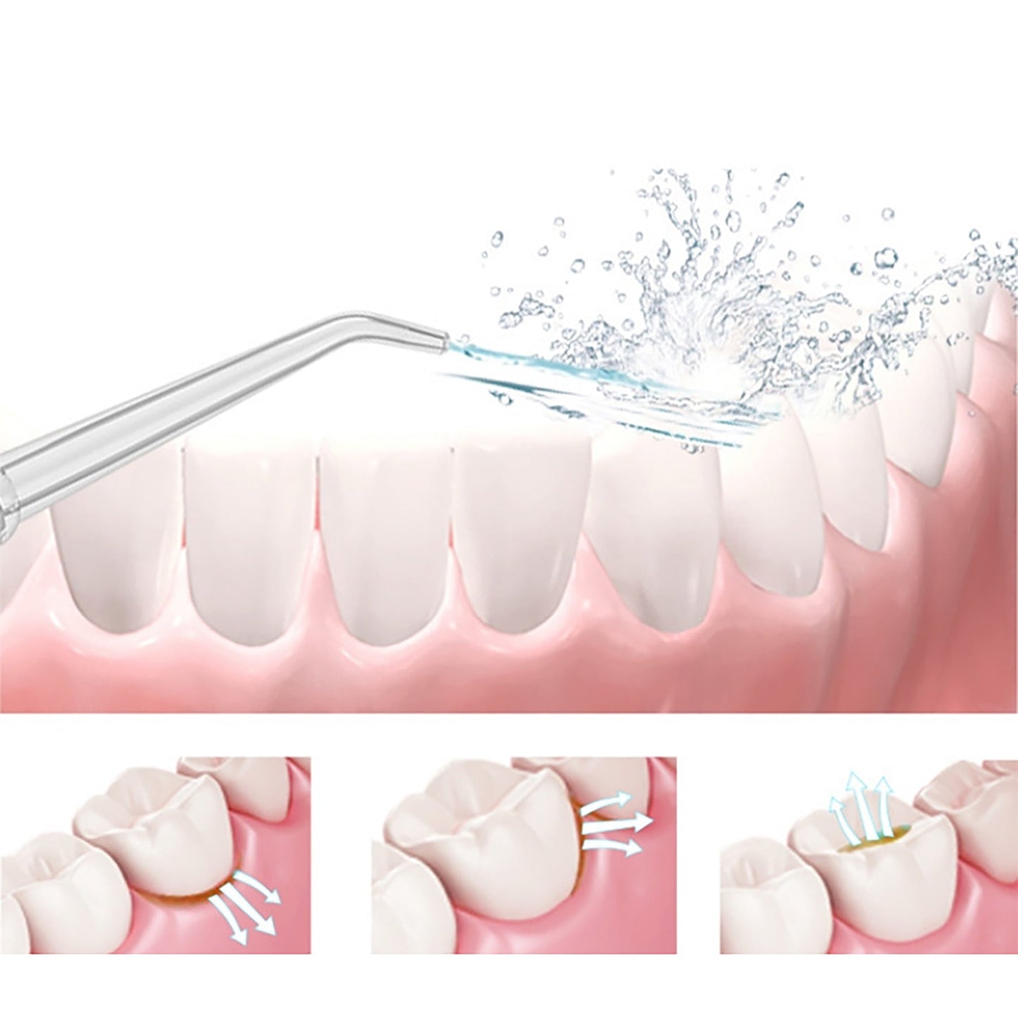 充電式口腔洗浄器　ジェットウォッシャー　４種類ノズル付き　ＩＰＸ５防水　３段階水圧調整