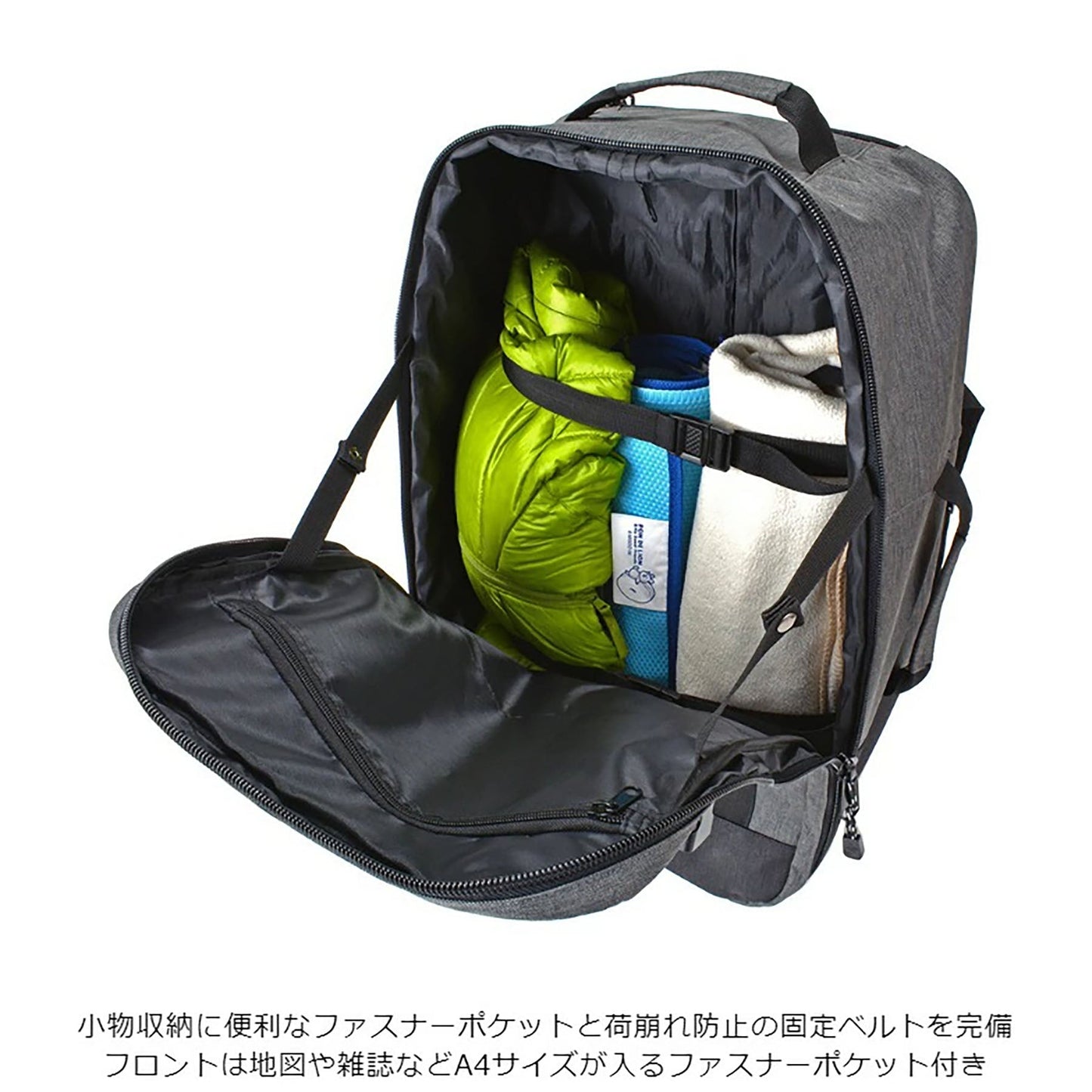 ＣＡＰＴＡＩＮ　ＳＴＡＧ　杢調　リュック式キャリーバッグ　３５Ｌ　１２５４　ブラック