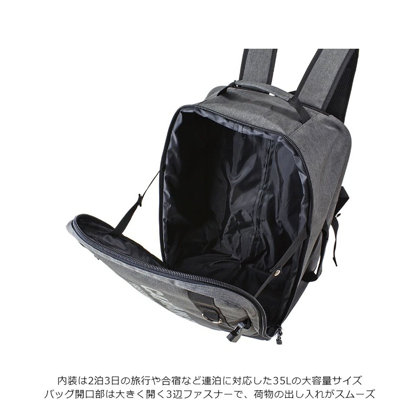 ＣＡＰＴＡＩＮ　ＳＴＡＧ　杢調　リュック式キャリーバッグ　３５Ｌ　１２５４　ネイビー