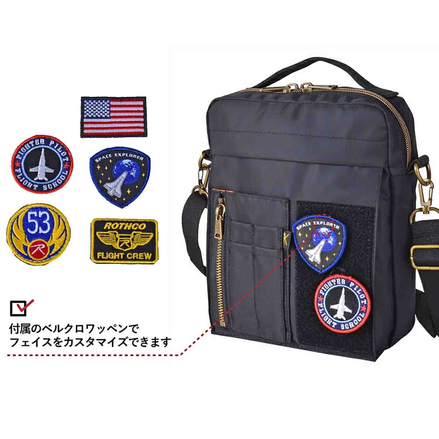 ＲＯＴＨＣＯ　エアフォース　縦型ショルダーバッグ　４５０７７　グレー