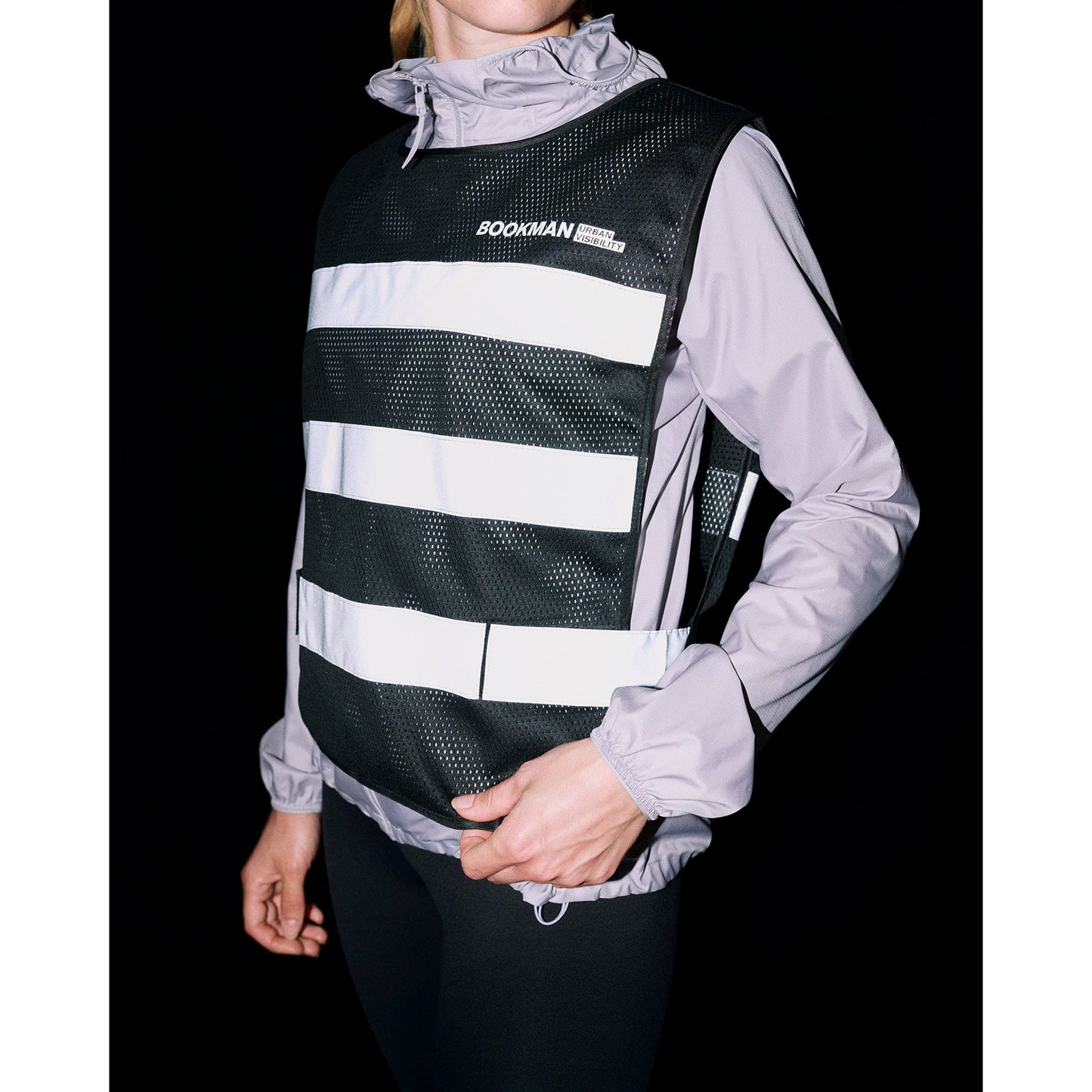 Ｒｅｆｌｅｃｔｉｖｅ　Ｖｅｓｔ　リフレクティブベスト　反射ベスト　Ｂｌａｃｋ　ＸＳ／Ｓ