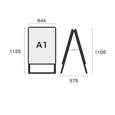 ＰＧＳＫ－Ａ１ＲＢ　ブラック　Ａ１両面　屋内用