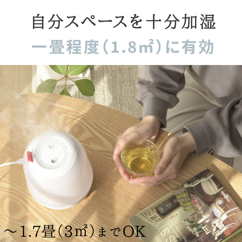 超音波加湿器　１．４Ｌ　上部給水　ＵＳＢ電源　加湿量３段階